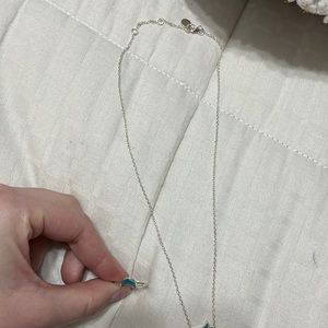 Pura vida crescent moon turquoise ring and necklace